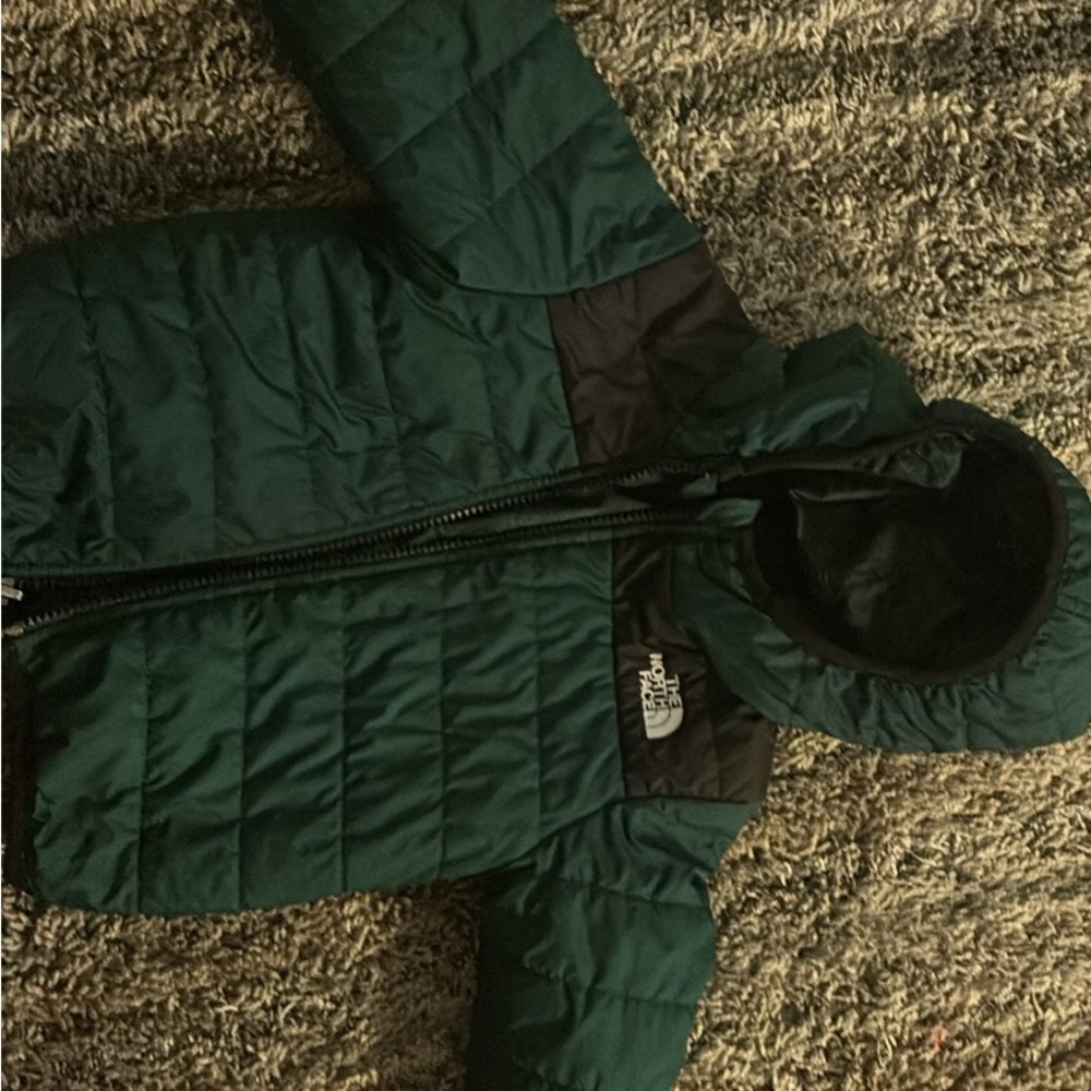 The North Face Kids Teal and Black Puffer Jacket
